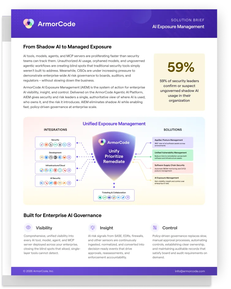 ArmorCode AIEM Solution Brief