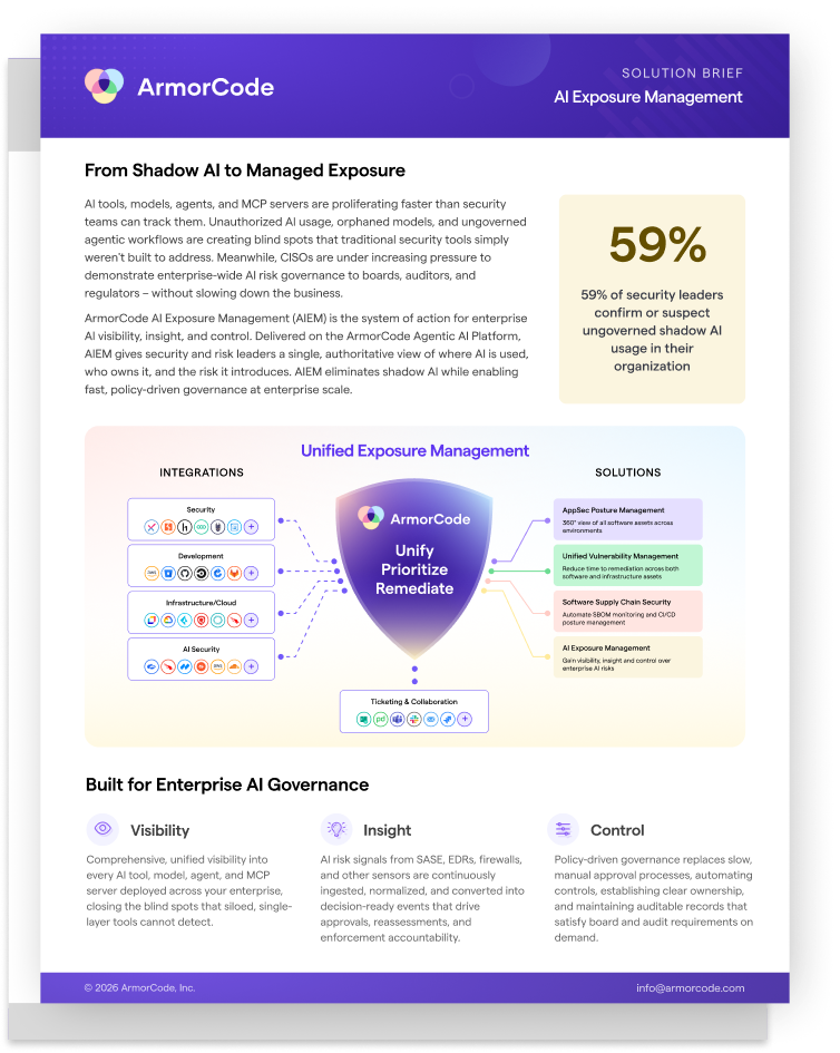 ArmorCode AIEM Solution Brief