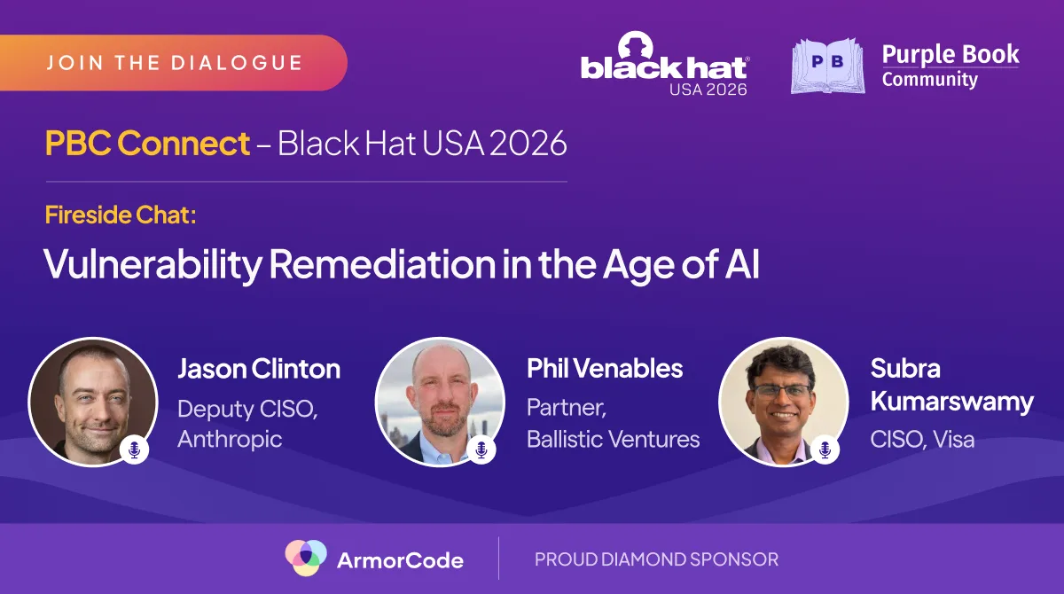 Join ArmorCode and The Purple Book Community at PBC Connect - Black Hat USA 2026