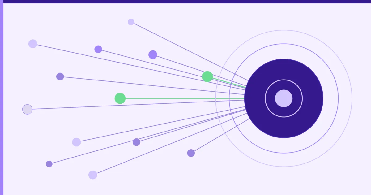 Abstract network graphic showing scattered software dependencies converging into ArmorCode's unified risk graph.