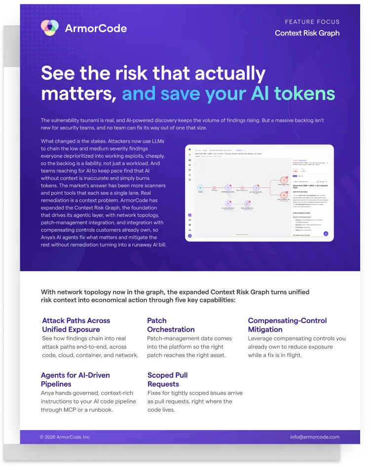 ArmorCode Feature Focus - Context Risk Graph