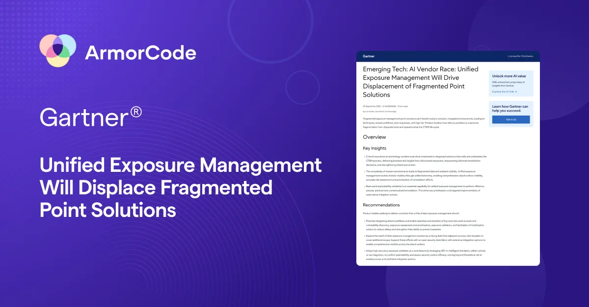 Gartner Research - Emerging Tech: AI Vendor Race: Unified Exposure Management Will Drive Displacement of Fragmented Point Solutions