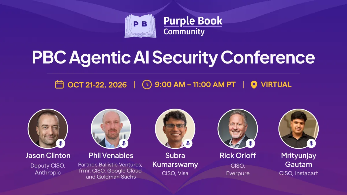 Register for The Purple Book Community's Agentic AI Security Conference 2026 - AgentSecCon