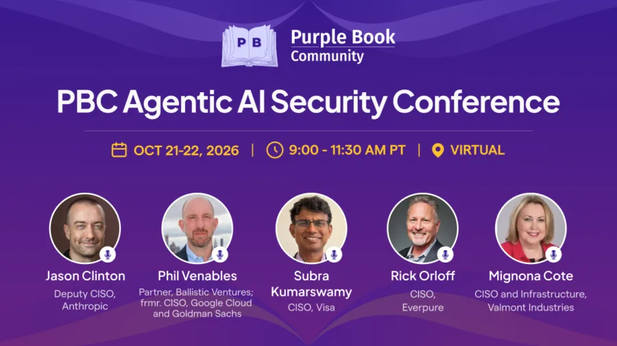 Register for The Purple Book Community's Agentic AI Security Conference 2026 - AgentSecCon